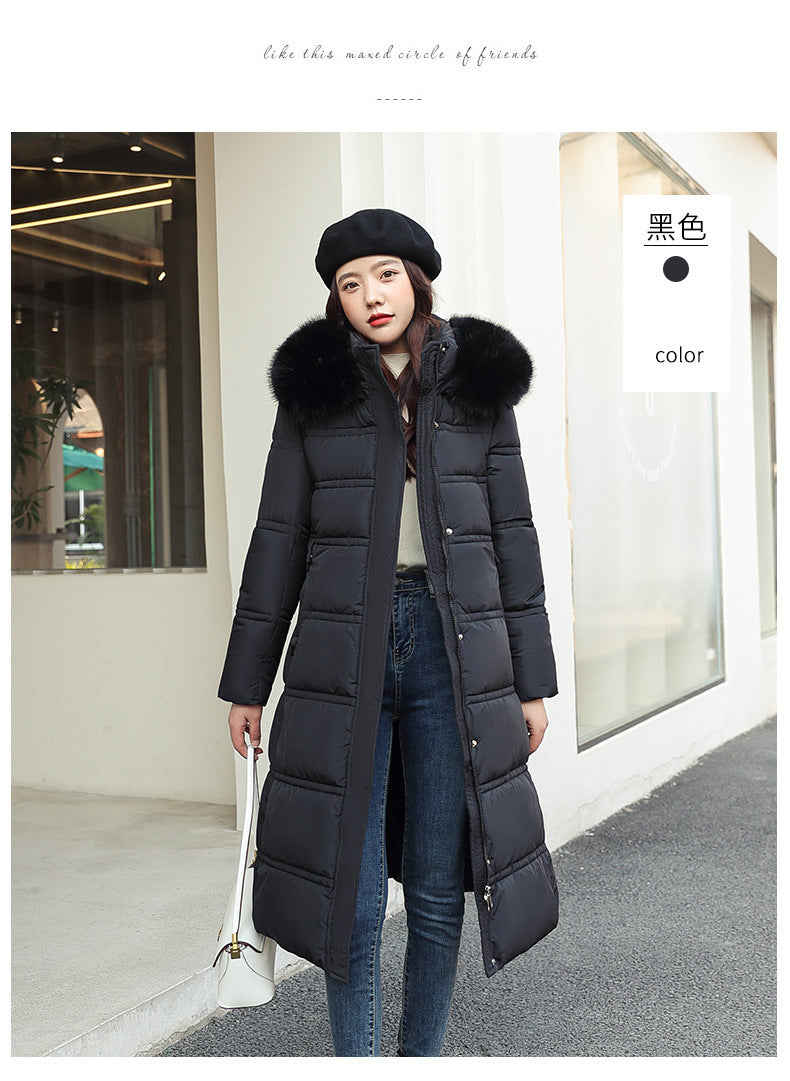 Women's X-Long Padded Parka – Faux Fur Collar Cotton Jacket | 8 Colors M–XXL