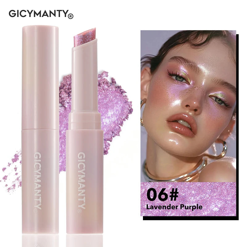 Sombra em Bastão Jelly Holográfica com Glitter e Shimmer Pérola para Iluminação dos Olhos