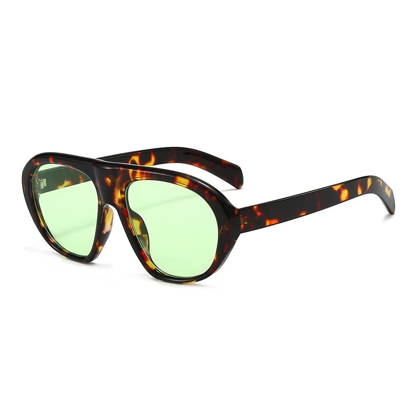 Óculos de Sol Oversized Aviador Retrô Vintage UV400 Unissex para Uso ao Ar Livre