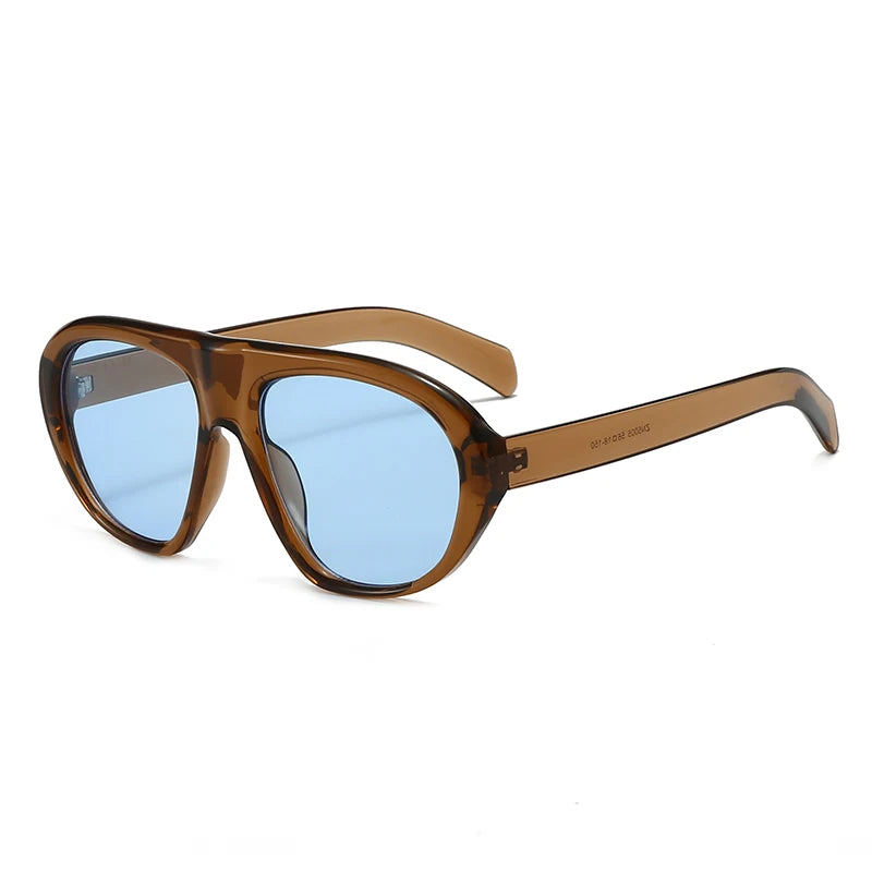 Óculos de Sol Oversized Aviador Retrô Vintage UV400 Unissex para Uso ao Ar Livre
