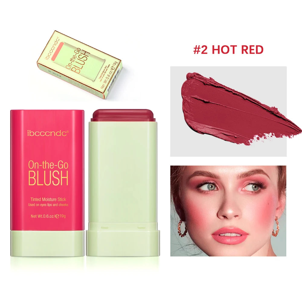 Blush Stick Cremoso Waterproof com Alta Pigmentação e Longa Duração 7 Tons Ilumina e Colore