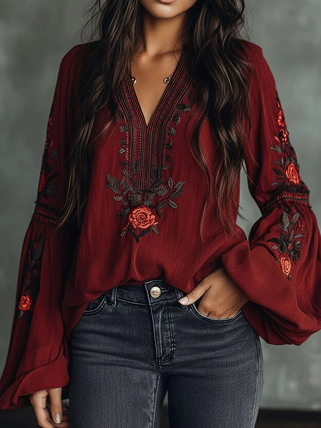 Women's Plus Size Plaid Ethnic Blouse – Drop Shoulder Loose Casual Office Top | Spring Summer