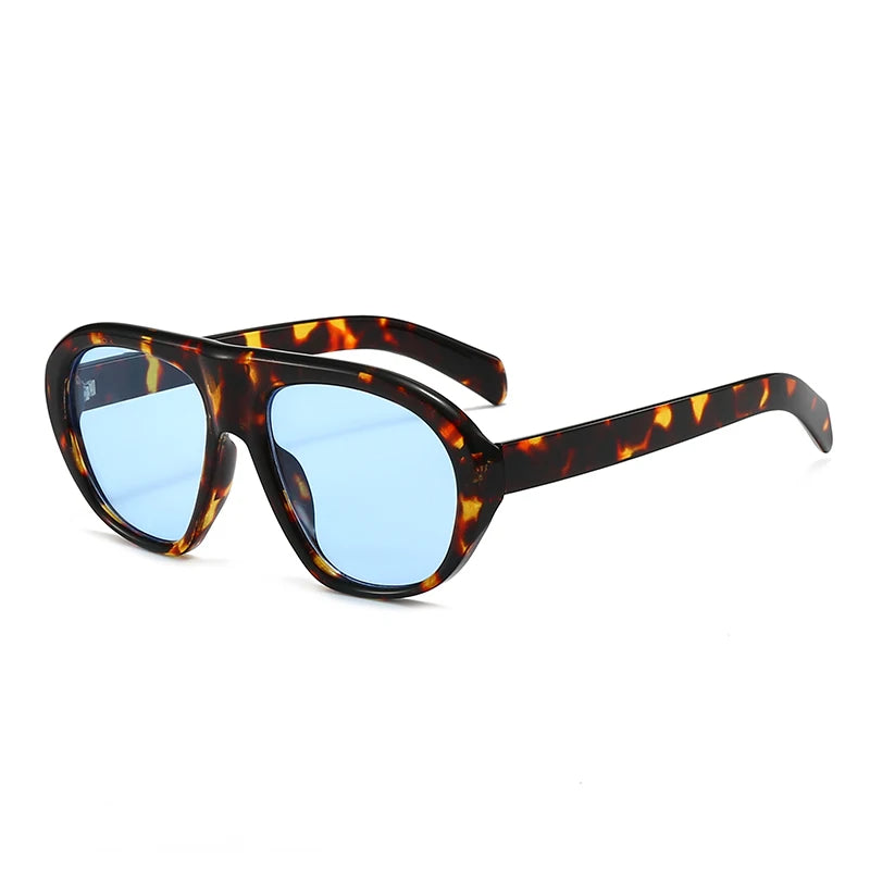Óculos de Sol Oversized Aviador Retrô Vintage UV400 Unissex para Uso ao Ar Livre