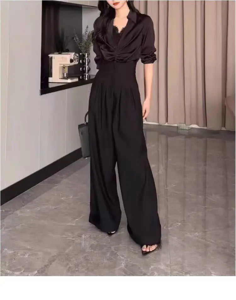 Women's Ultra High-Waist Wide Leg Pants – Straight Loose Suit Trousers for Office & Casual