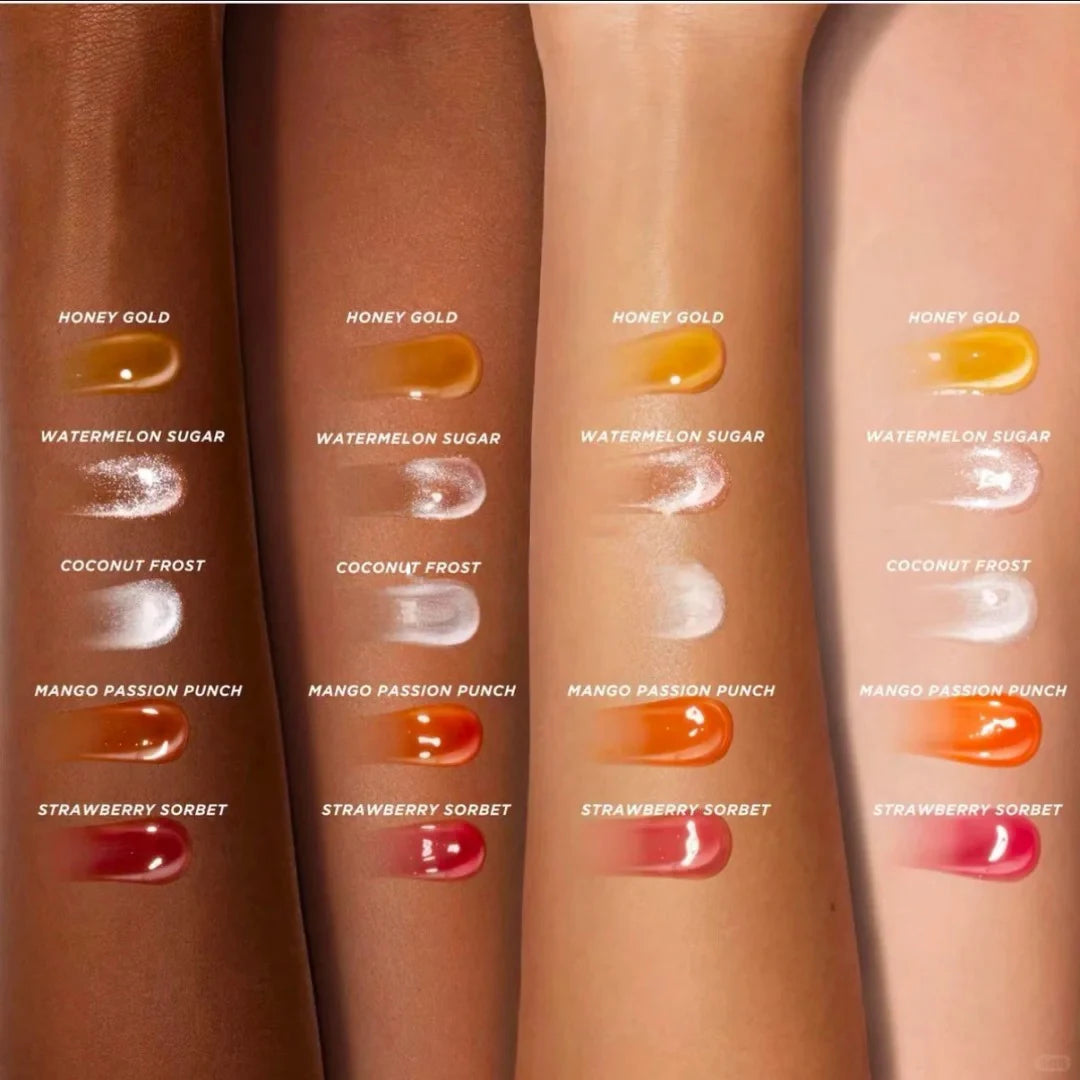 Lip Balm Hidratante com Óleo Labial Esfoliante e Volumizador Gloss Nutritivo 6 Sabores