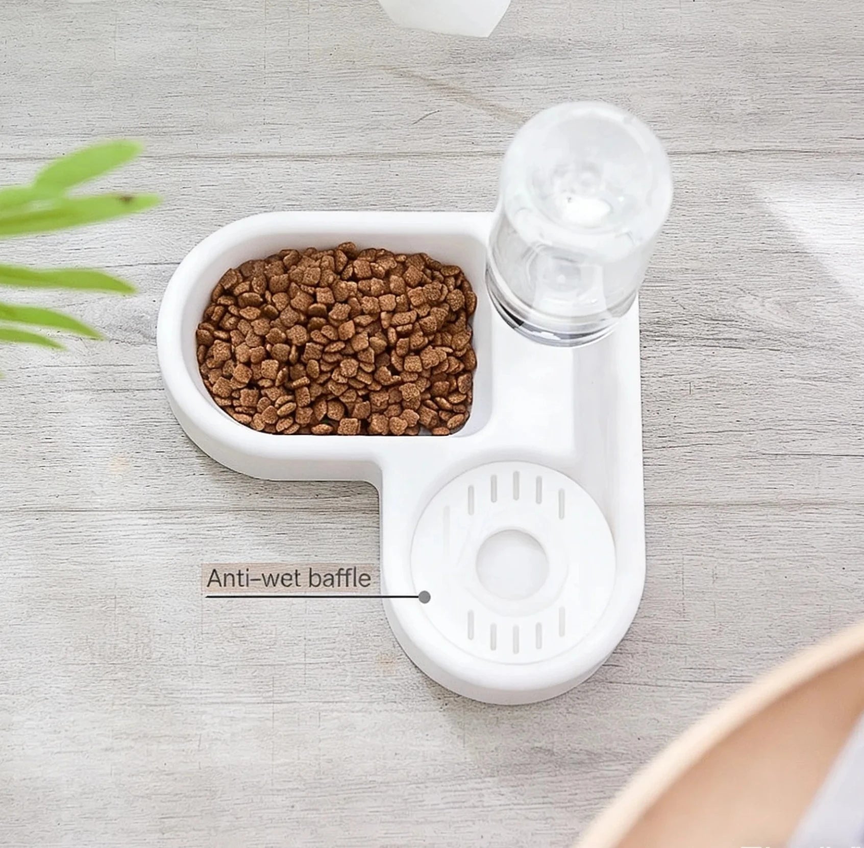 Comedouro Duplo de Plástico para Cães e Gatos Tigela de Ração e Água para Pets de Pequeno Porte