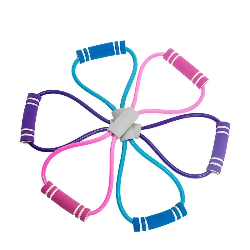 Faixa Elástica de Resistência com Espuma para Yoga Pilates e Treino Funcional Feminino