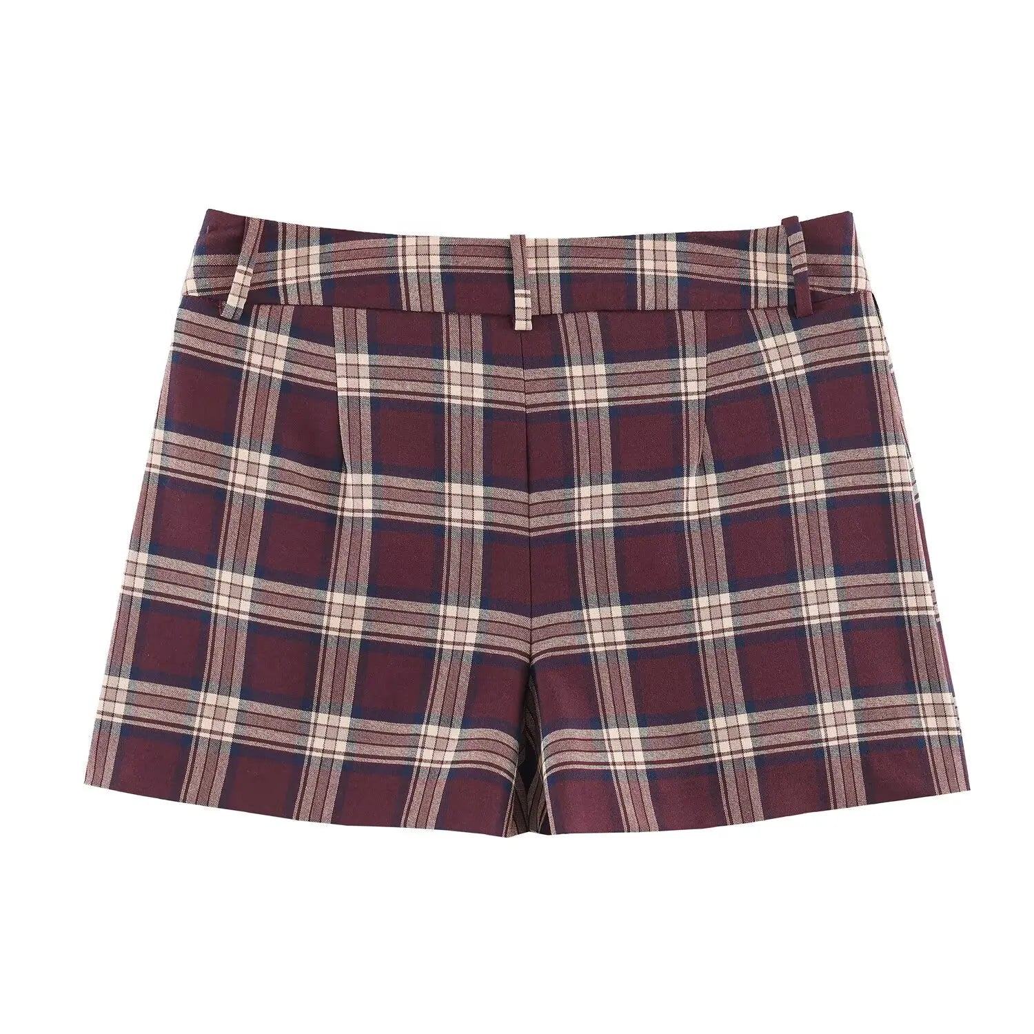 Women's Plaid Two-Piece Set – High Waist Short Coat & Skirt | Autumn Winter Casual Chic Fashion