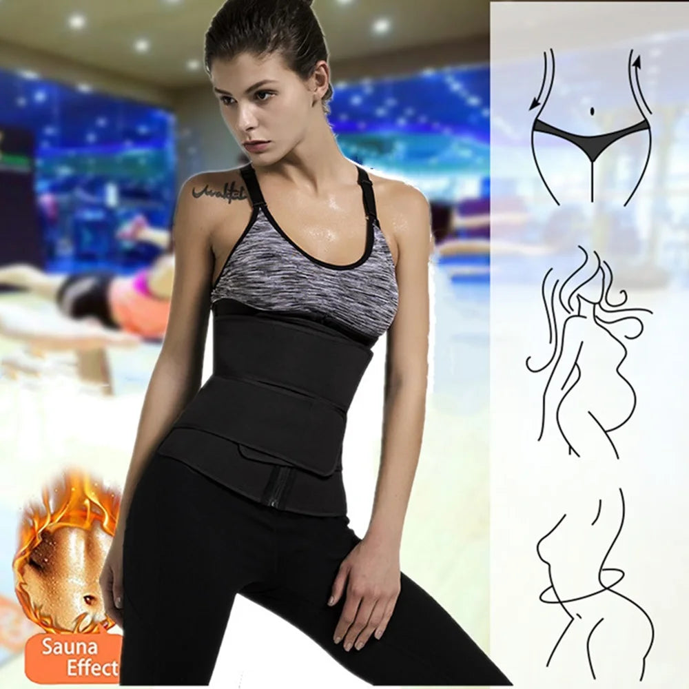 Cinta Modeladora Esportiva para Cintura e Abdômen Queima de Gordura e Suporte Lombar Unissex