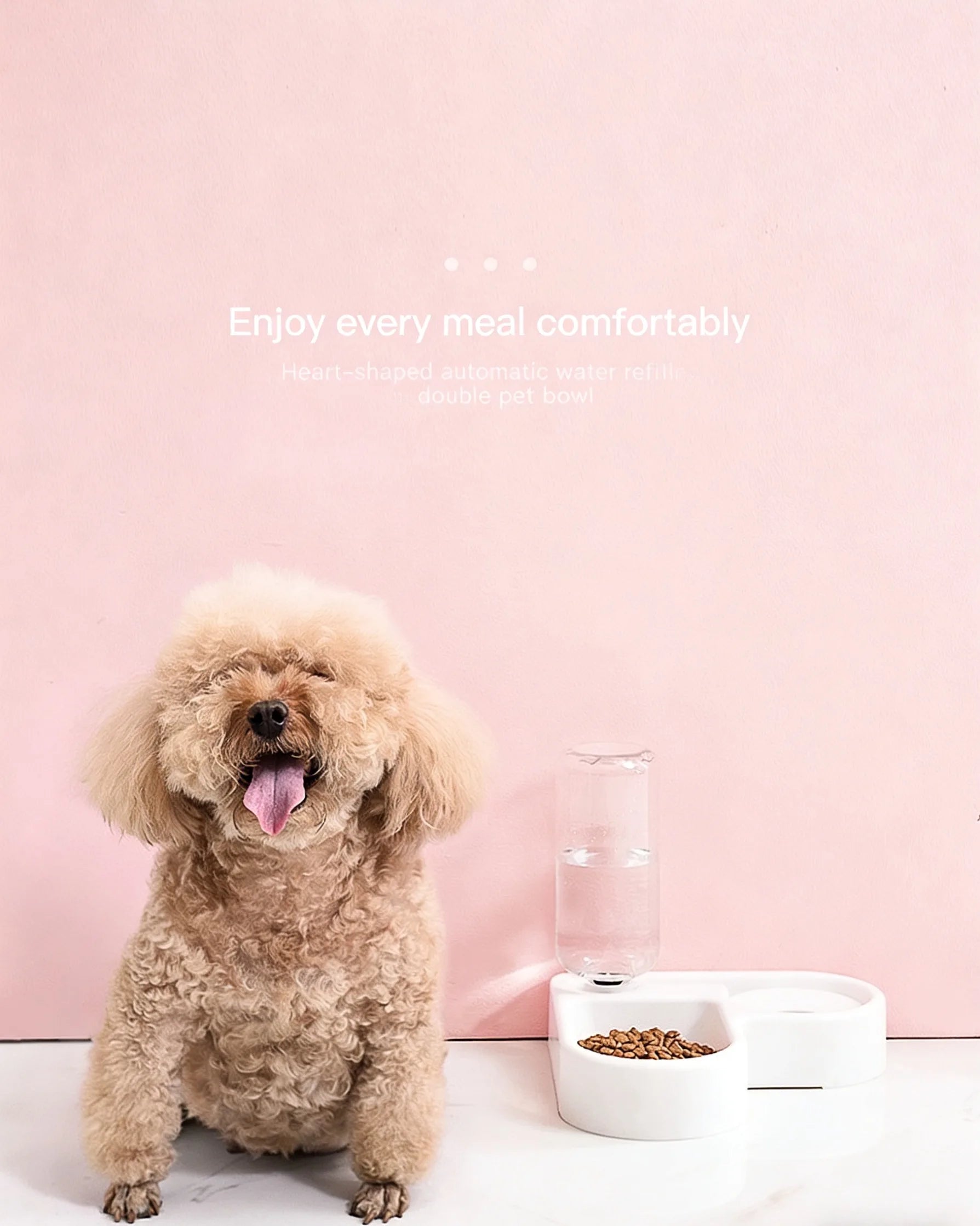 Comedouro Duplo de Plástico para Cães e Gatos Tigela de Ração e Água para Pets de Pequeno Porte