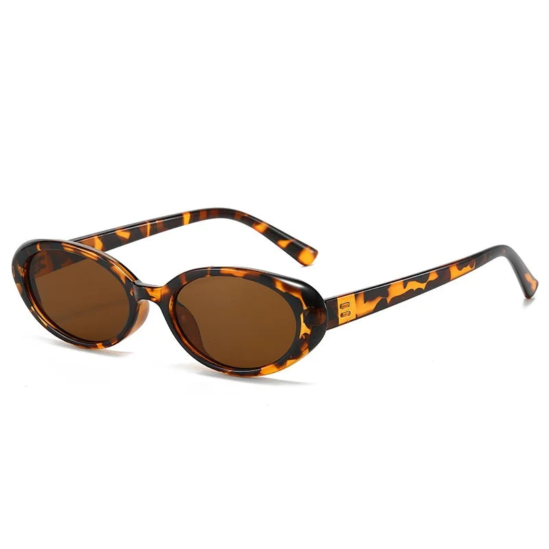 Óculos de Sol Oval Pequeno Retrô Vintage com Lentes Gradiente UV400 Unissex