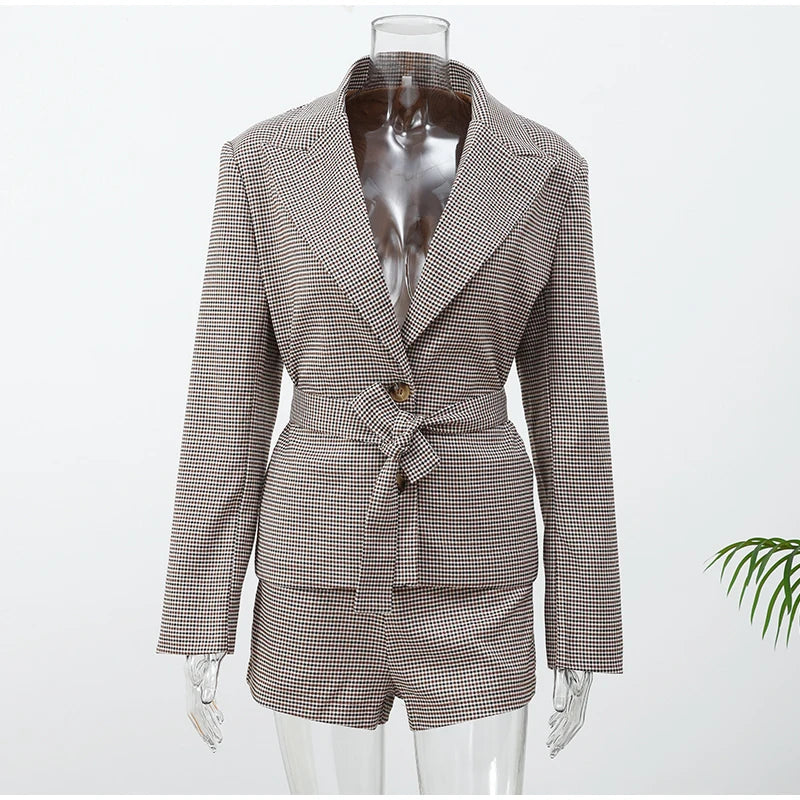 Women's Blazer & Shorts Set – Hooded Long Sleeve Jacket Suit | High Street Vacation Fashion 2026