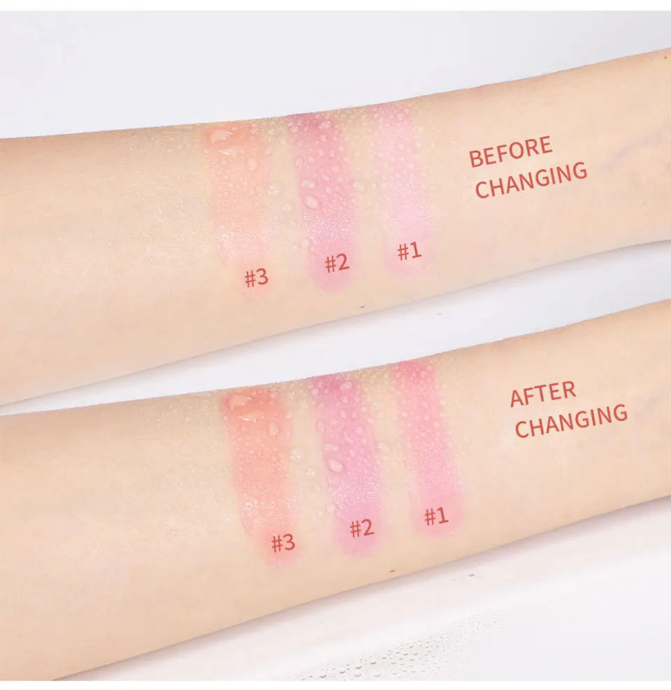 Blush Stick 3 em 1 que Muda de Cor com a Temperatura para Bochecha Lábios e Contorno 19g