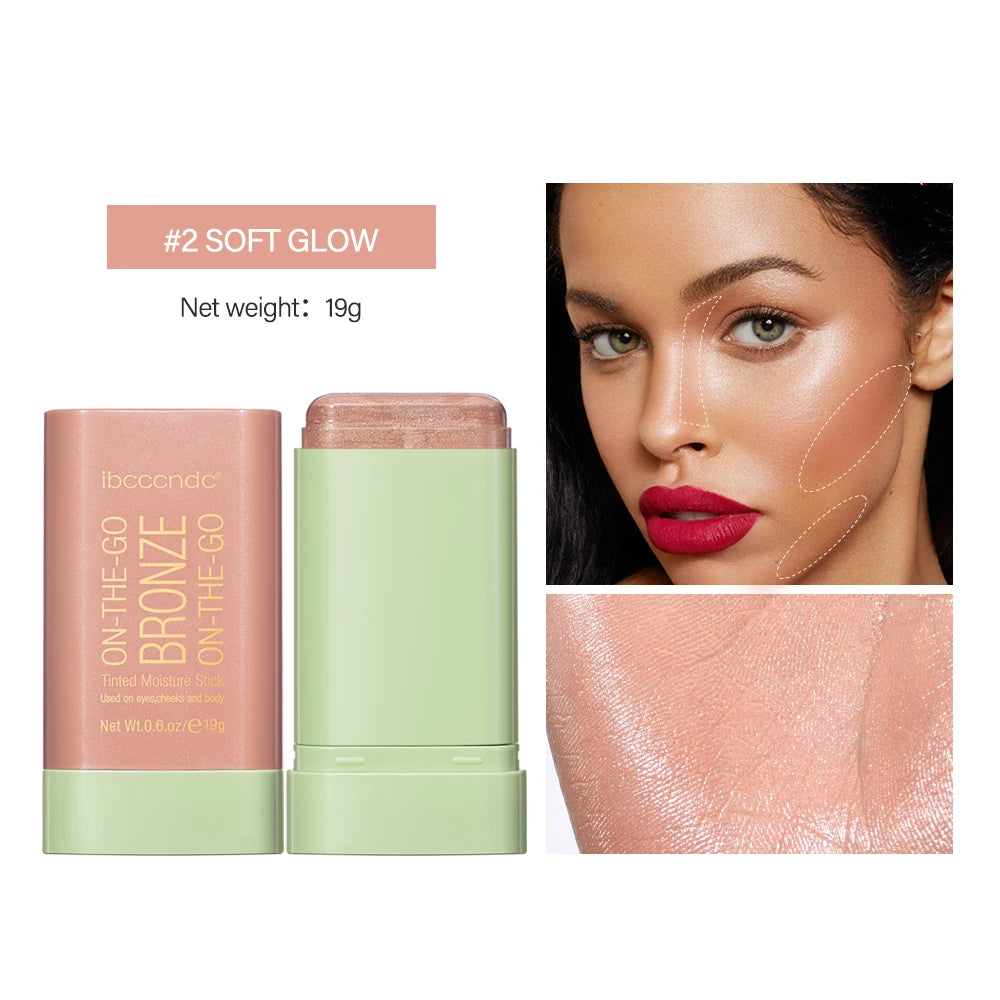 Blush Stick Cremoso Waterproof com Alta Pigmentação e Longa Duração 7 Tons Ilumina e Colore