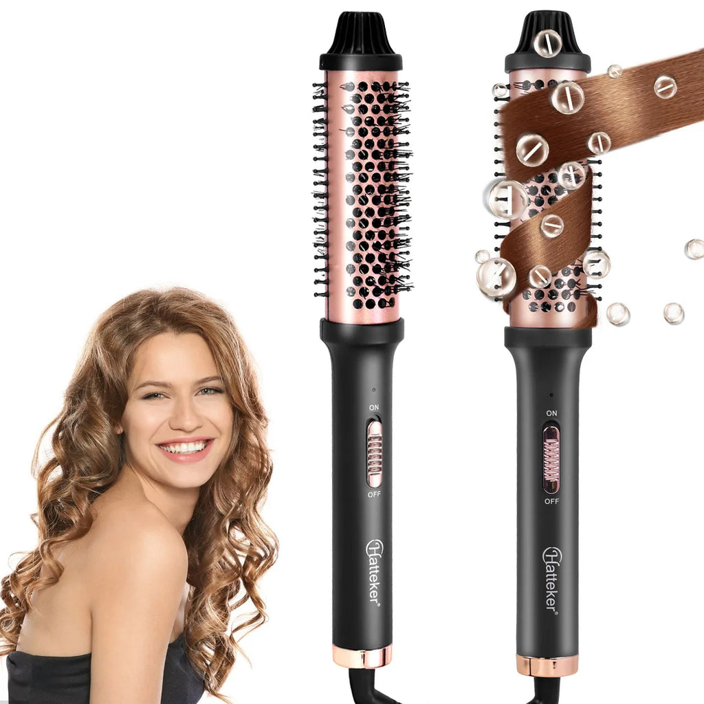 Escova Elétrica Modeladora de Cachos com Pente Térmico até 160°C para Cabelos Curtos e Longos