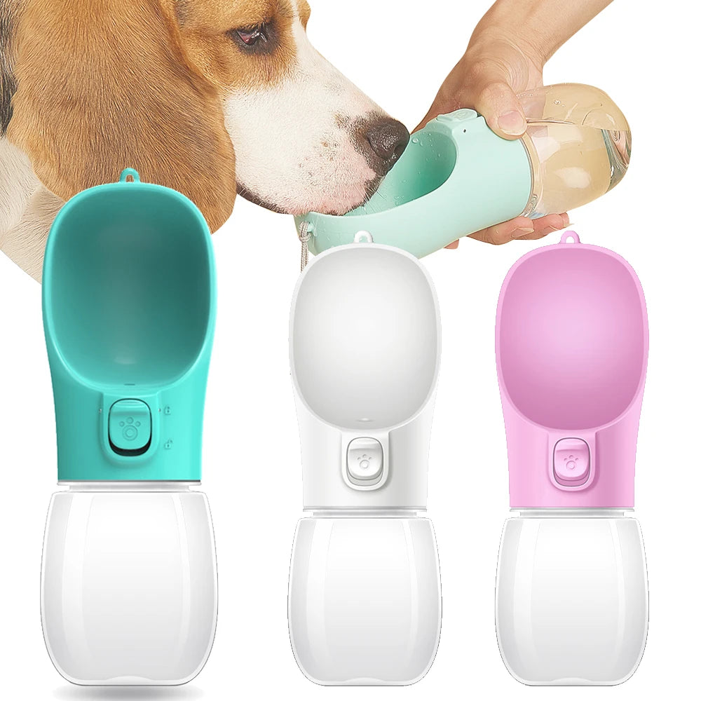 Garrafa de Água Portátil para Cães e Gatos Anti-Vazamento para Passeios 300ml 350ml 550ml