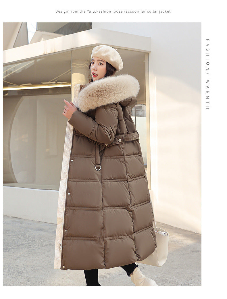Women's X-Long Padded Parka – Faux Fur Collar Cotton Jacket | 8 Colors M–XXL