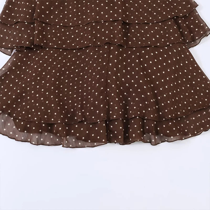 Women's Polka Dot Strapless Mini Dress | A-Line Sleeveless Party Dress | Summer 2026