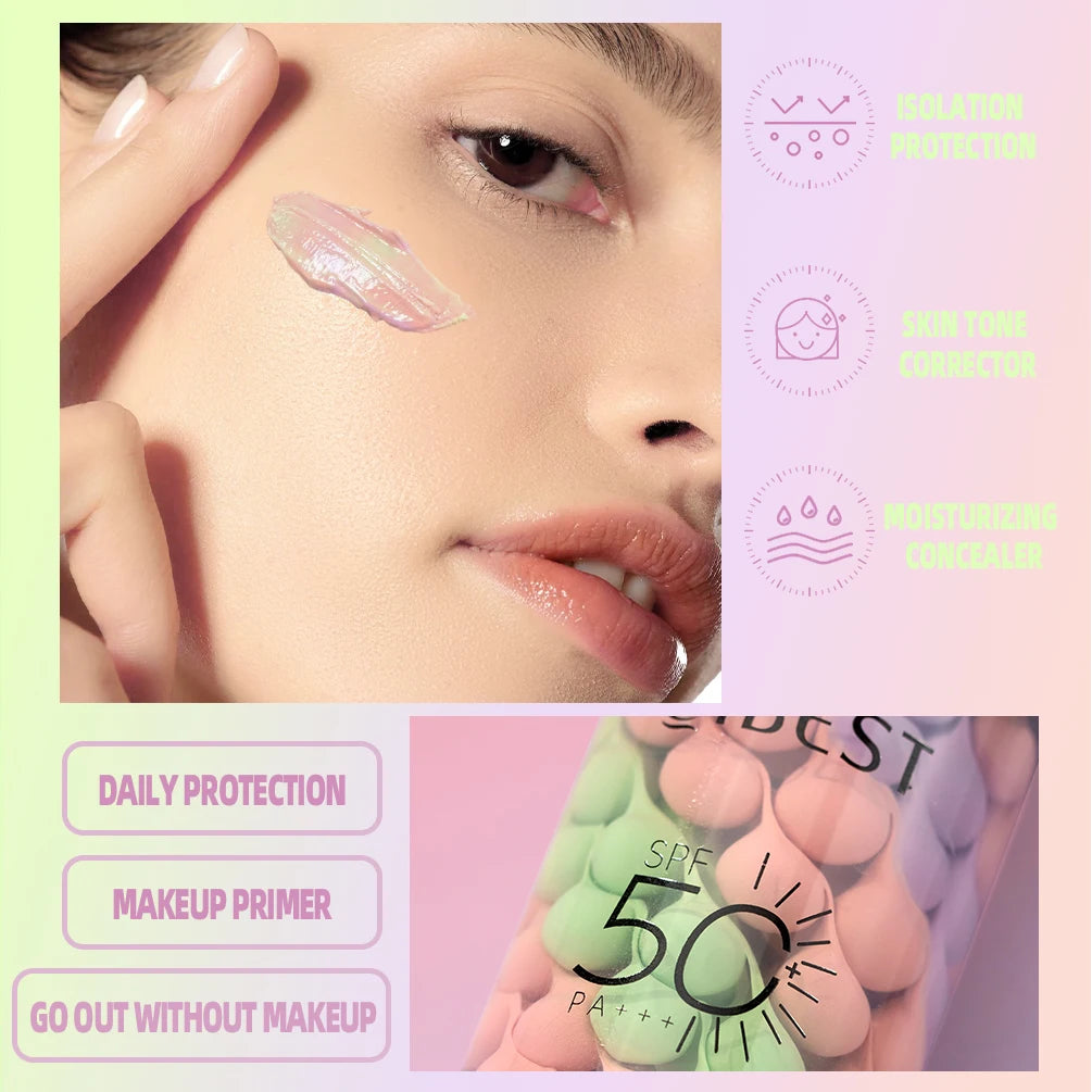 Corretivo Líquido 3 em 1 Primer Base e Iluminador Facial 40g para Todos os Tipos de Pele