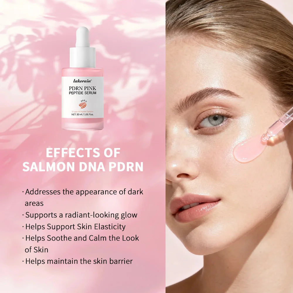 Sérum Facial PDRN com DNA de Salmão e Peptídeos Rosa Hidratante e Reparador de Barreira Cutânea
