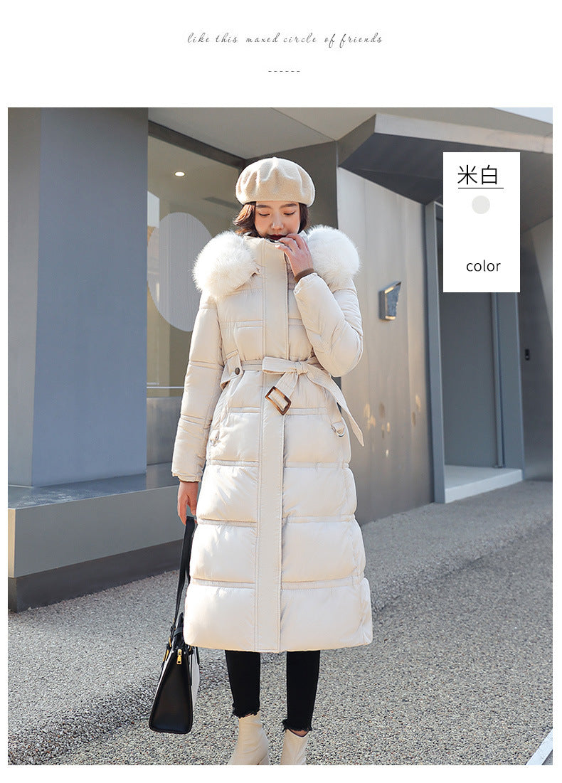 Women's X-Long Padded Parka – Faux Fur Collar Cotton Jacket | 8 Colors M–XXL