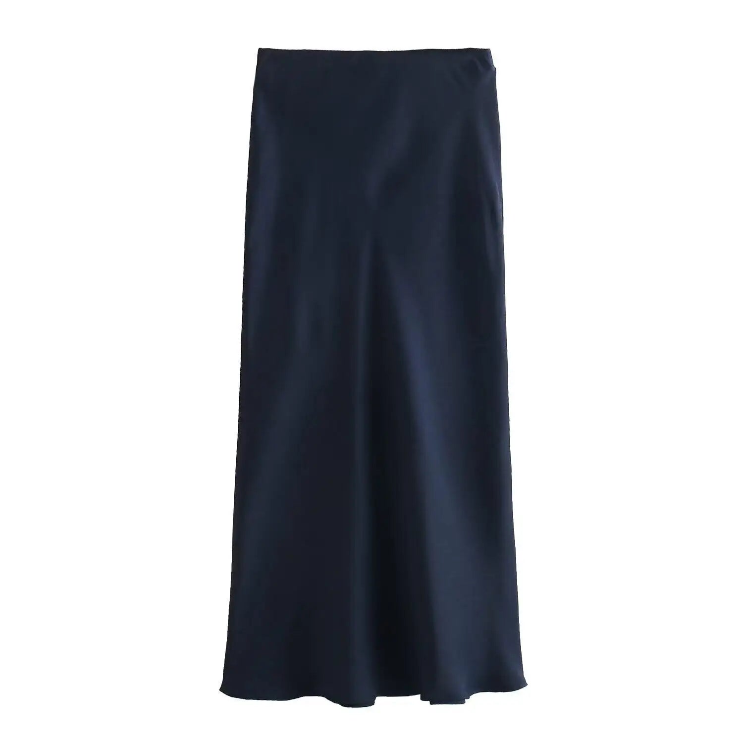 Women's Satin Midi Skirt | High Waist A-Line Elegant Skirt | Office & Casual All Season