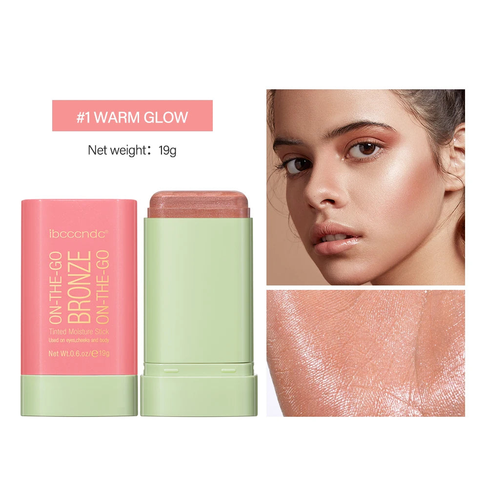 Blush Stick Cremoso Waterproof com Alta Pigmentação e Longa Duração 7 Tons Ilumina e Colore