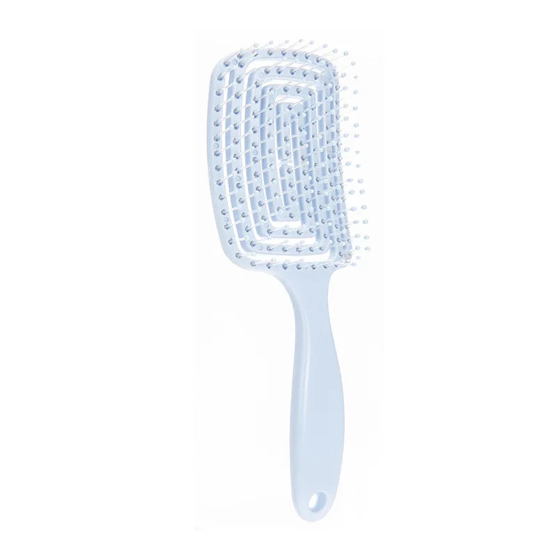 Pente Massageador Vazado para Cabelos e Perucas com Dentes Finos e Design Ergonômico