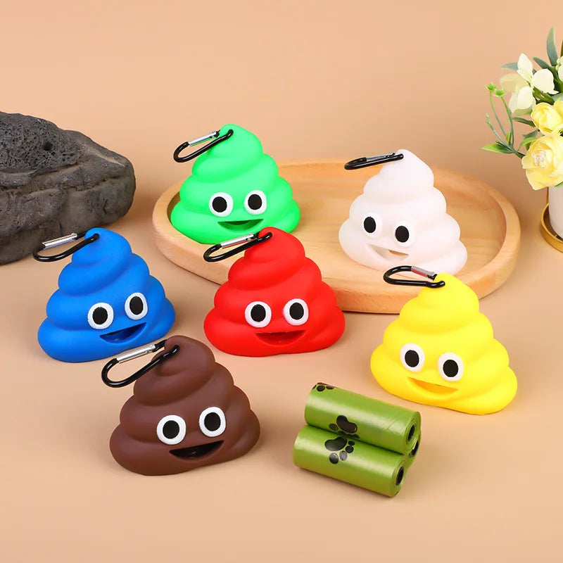 Dispenser Porta Sacos Higiênicos Degrádavel para Cães e Gatos Portátil para Passeios 8x9cm