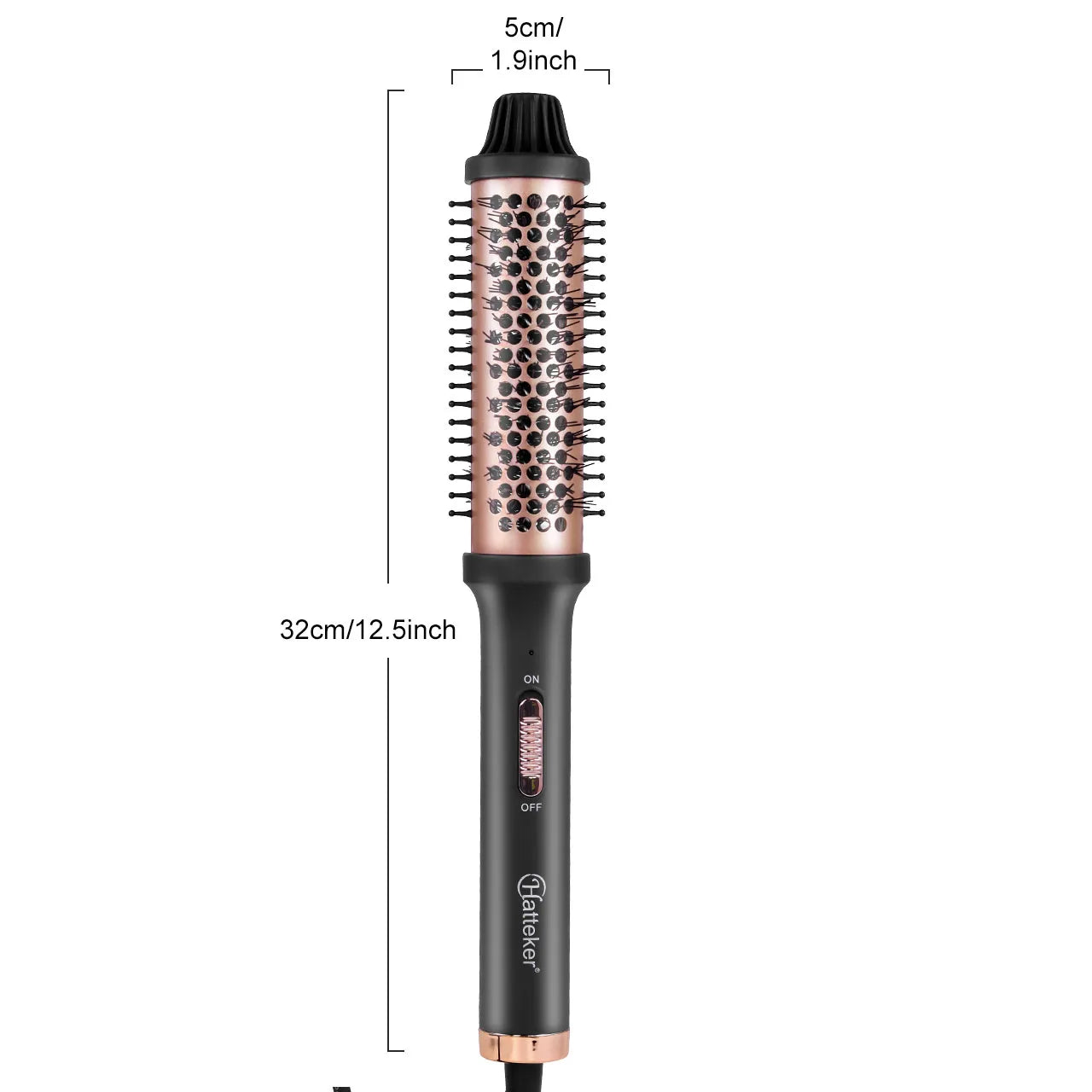 Escova Elétrica Modeladora de Cachos com Pente Térmico até 160°C para Cabelos Curtos e Longos
