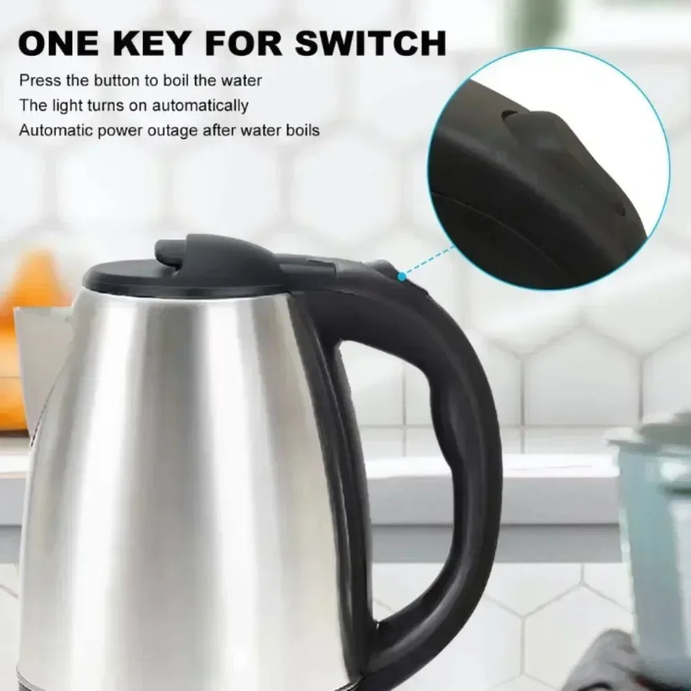 2L Food Grade Stainless Steel Electric Kettle Fast Boiling Water Heater Multifunctional Teapot for Coffee Beverage