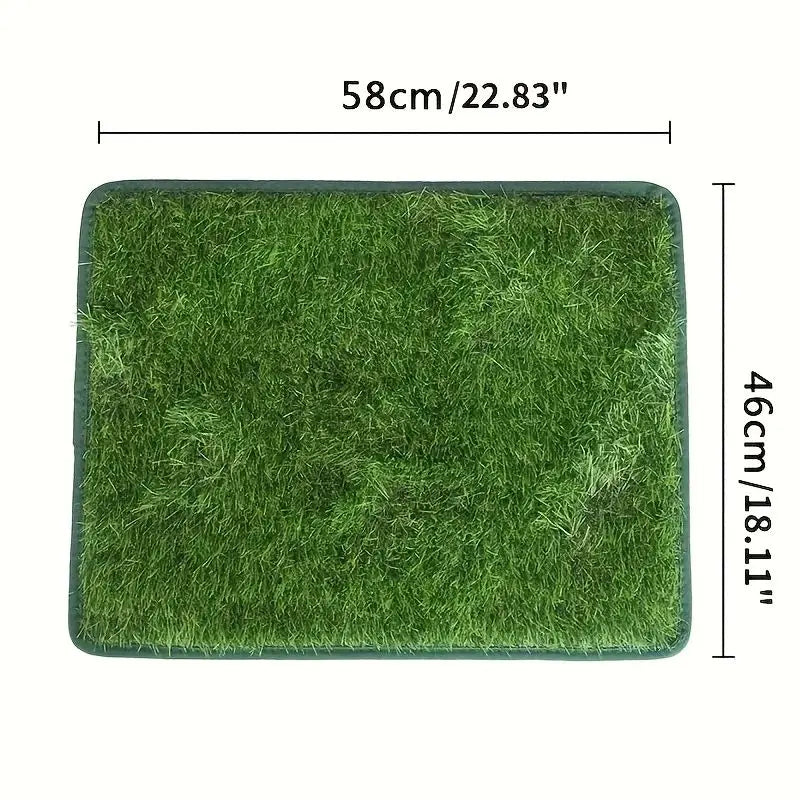 Tapete Sanitário de Grama Artificial Reutilizável para Cães Treino e Higiene em Varanda e Jardim
