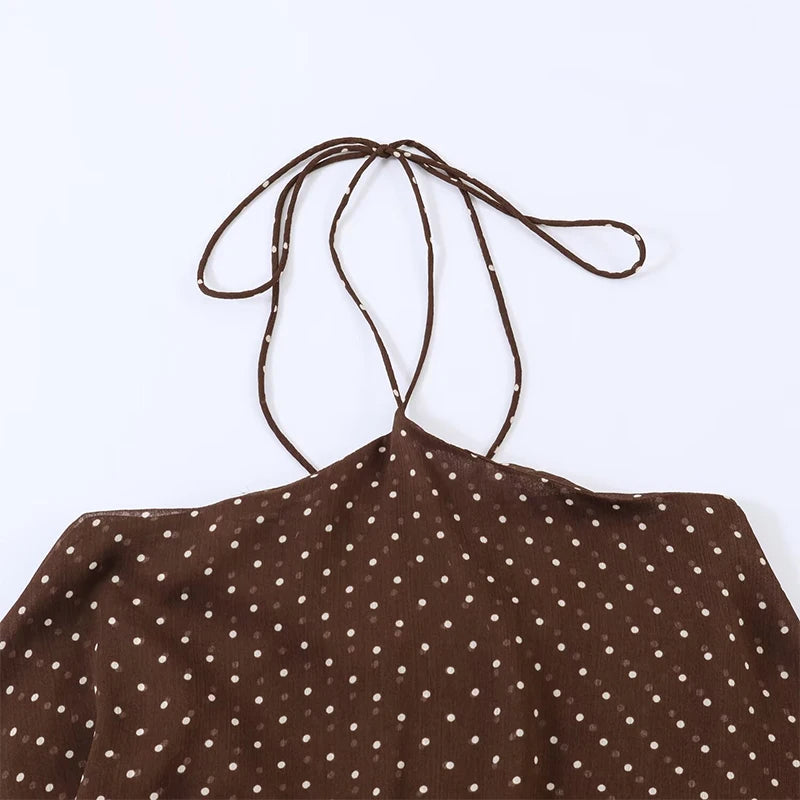Women's Polka Dot Strapless Mini Dress | A-Line Sleeveless Party Dress | Summer 2026