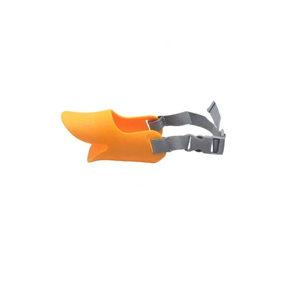 Focinheira de Silicone Bico de Pato para Cães Anti-Mordida e Anti-Latido Ajustável S M L