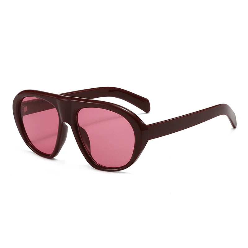 Óculos de Sol Oversized Aviador Retrô Vintage UV400 Unissex para Uso ao Ar Livre