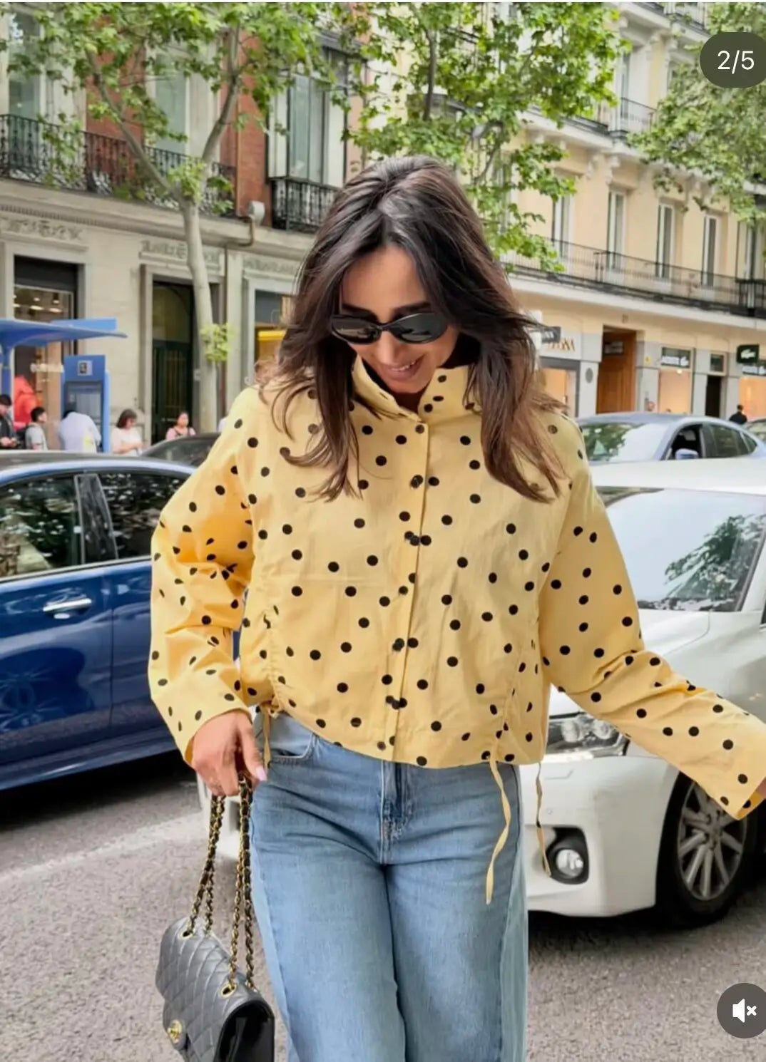 Women's Polka Dot Jacket & Shorts Set – Chic 2-Piece Street Style Suit