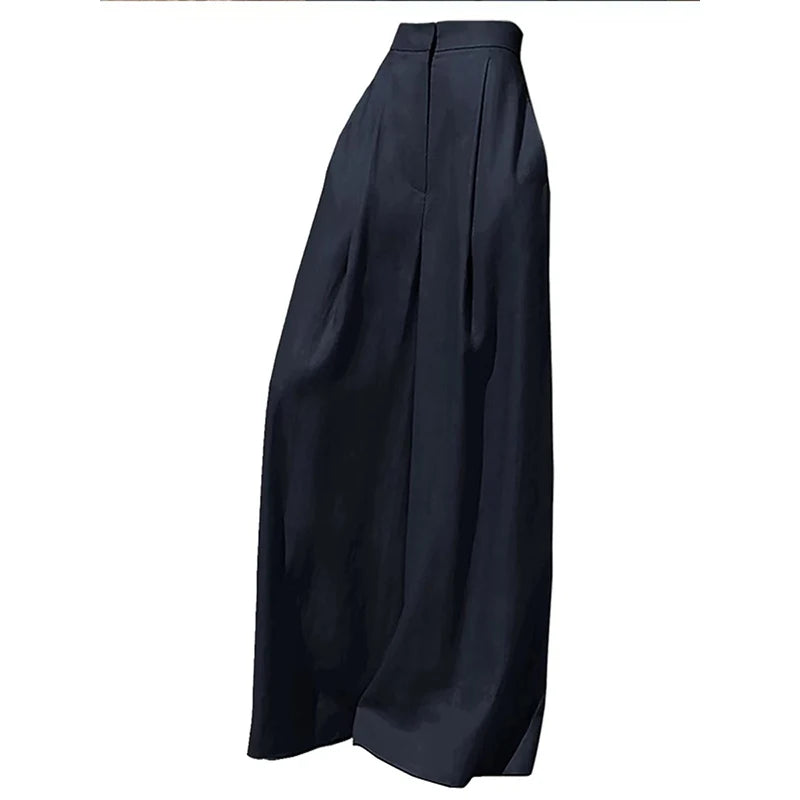 Women's Ultra High-Waist Wide Leg Pants – Straight Loose Suit Trousers for Office & Casual