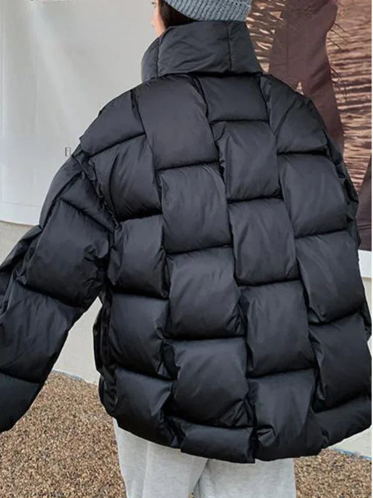 Women's Winter Jacket – Loose Thick Cotton Coat | Office Lady High Street Style