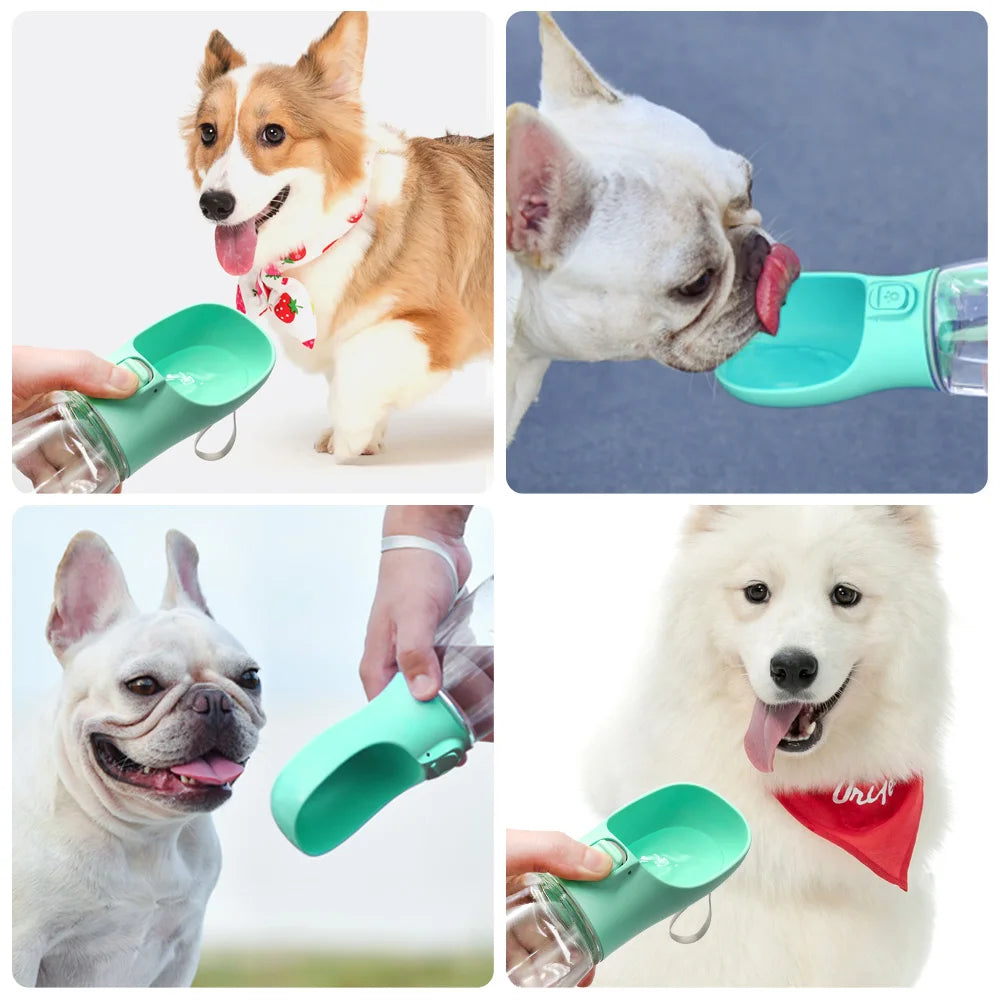 Garrafa de Água Portátil para Cães e Gatos Anti-Vazamento para Passeios 300ml 350ml 550ml