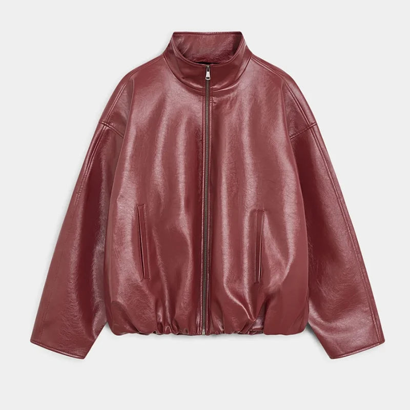 Women's Leather 2-Piece Set | Jacket & Skirt, Pants or Dress | Street Style Party Suit | Autumn
