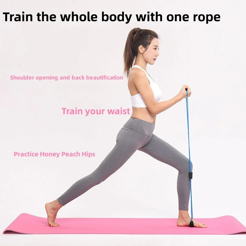Faixa Elástica de Resistência com Espuma para Yoga Pilates e Treino Funcional Feminino
