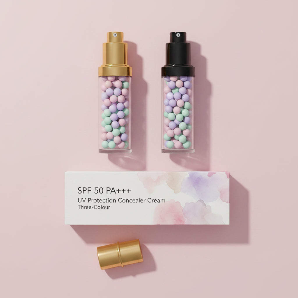 Corretivo Líquido 3 em 1 Primer Base e Iluminador Facial 40g para Todos os Tipos de Pele