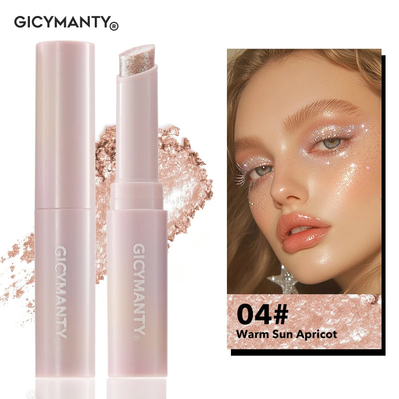 Sombra em Bastão Jelly Holográfica com Glitter e Shimmer Pérola para Iluminação dos Olhos