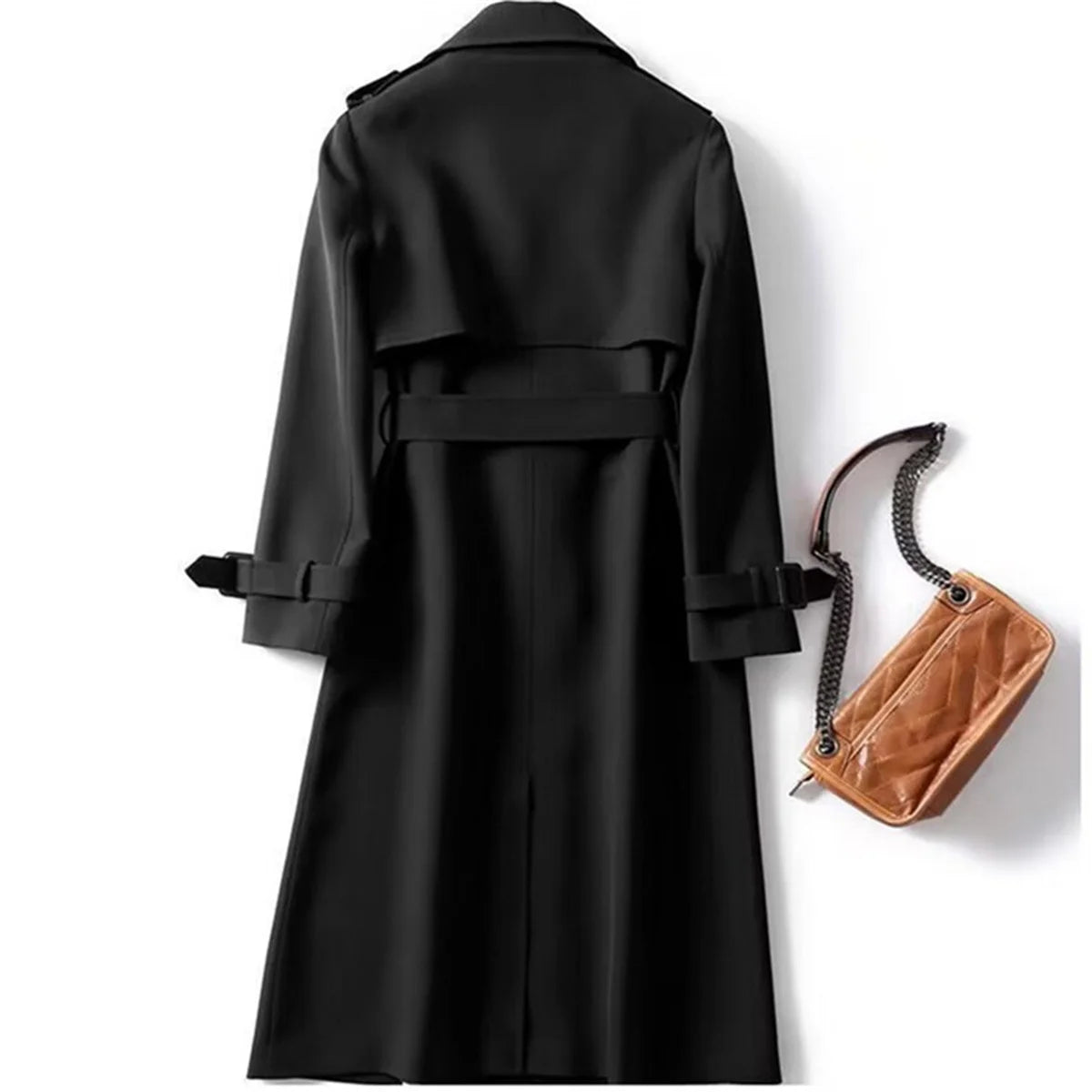 Women's Classic Trench Coat | Belted Long Jacket | Spring & Autumn Outerwear