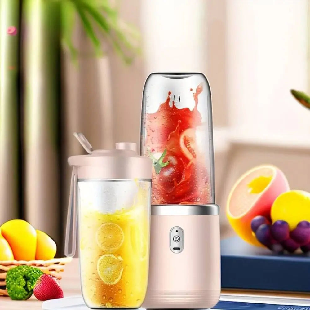 Liquidificador Portátil Elétrico USB 400ml para Sucos Smoothies e Vitaminas com Tampa e Copo