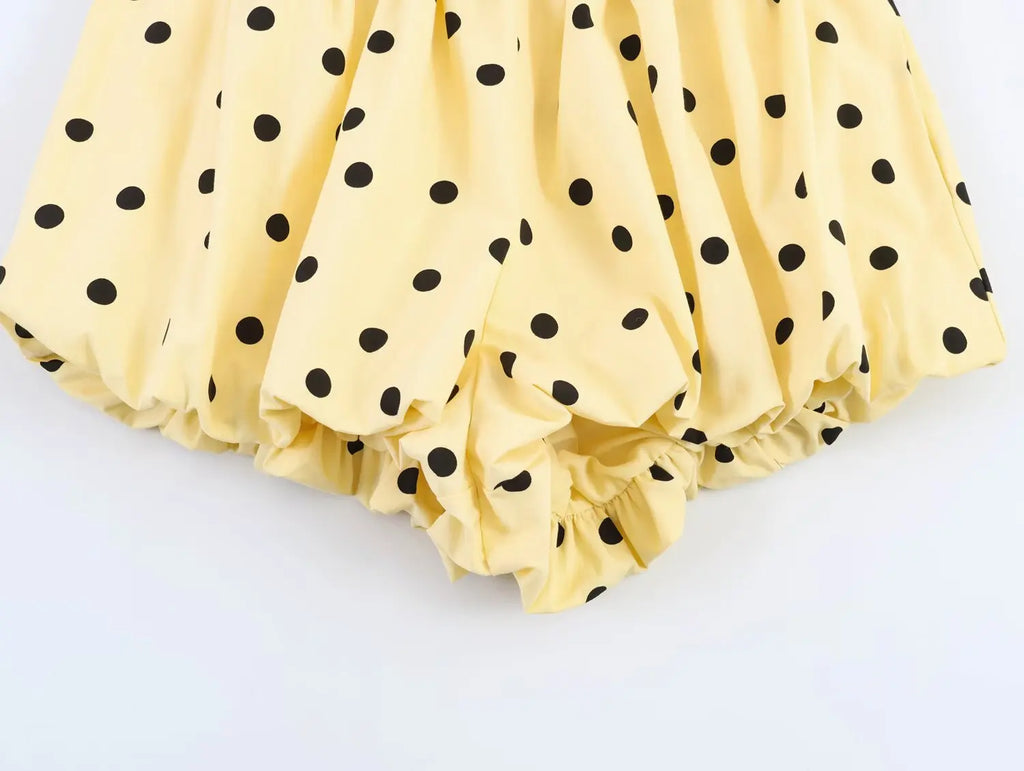 Women's Polka Dot Jacket & Shorts Set – Chic 2-Piece Street Style Suit