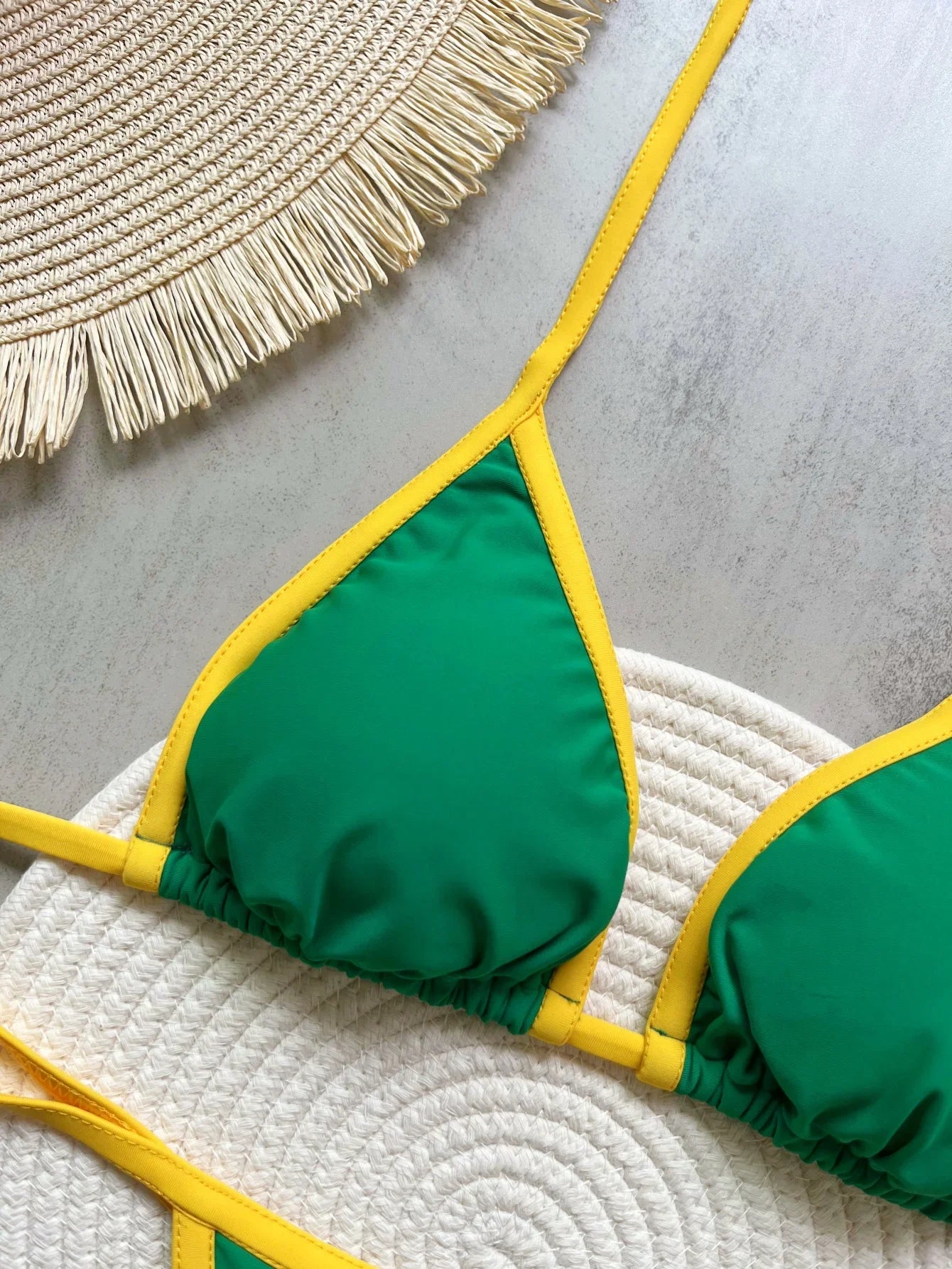 Biquíni Bordado Bandeira do Brasil Patchwork Feminino com Bojo Sem Aro Verão 2026 S M L