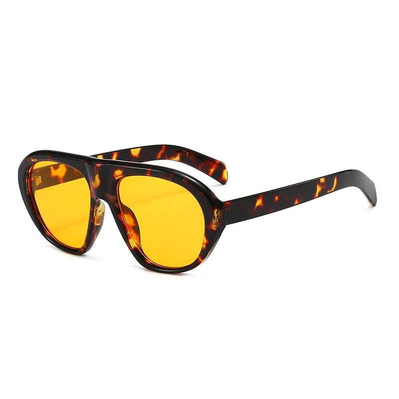 Óculos de Sol Oversized Aviador Retrô Vintage UV400 Unissex para Uso ao Ar Livre