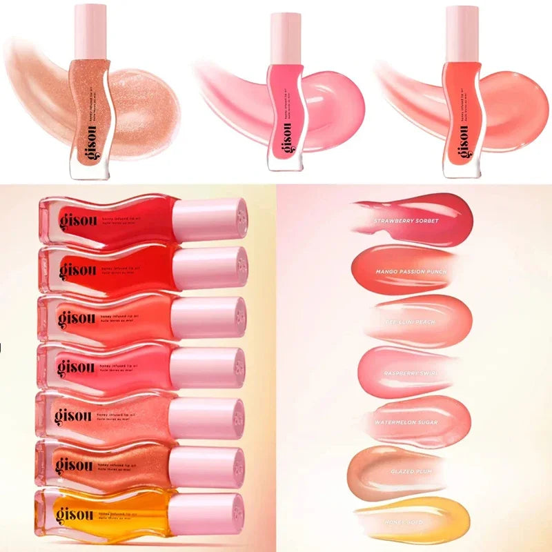Lip Balm Hidratante com Óleo Labial Esfoliante e Volumizador Gloss Nutritivo 6 Sabores