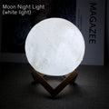 Luminária Lua LED Noturna com Suporte Decorativa para Quarto Infantil e Presentes